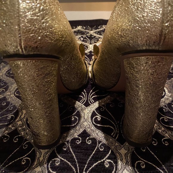 STUNNING. LIKE NEW. Gold Gucci Marmont heels - Size 39 - Picture 3 of 5